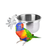 Stainless Steel Pets Bird Feeding Bowl