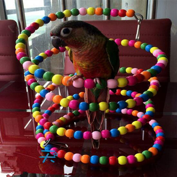100CM Rainbow Bead Swing Birds Ladder