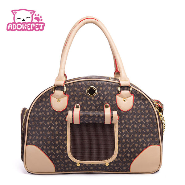 100% Leather Outdoor Travel Pet Carrier
