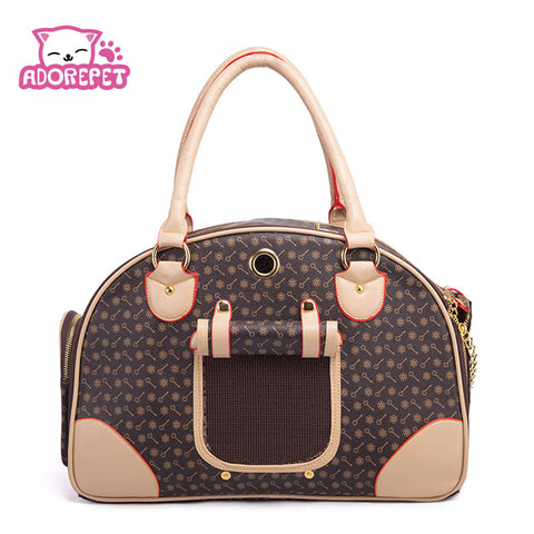100% Leather Outdoor Travel Pet Carrier