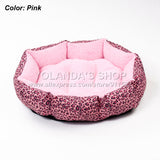 Leopard print Pet Cat and Dog Bed