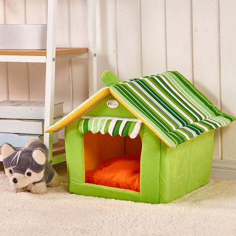 Striped Removable Cover Mat Pet House
