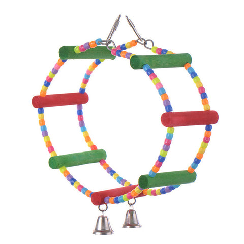 Colorful Circular Hanging Swing Bird Toy
