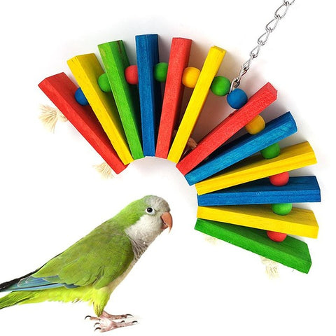 Colorful Wooden Birds Swing Toy