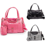 Luxury PU Leather Foldable Carrier Bag