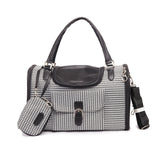 Luxury PU Leather Foldable Carrier Bag