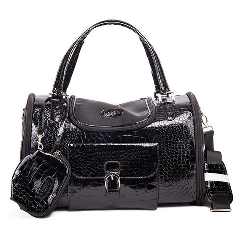 Luxury PU Leather Foldable Carrier Bag