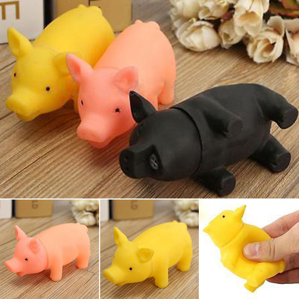 Pig Squeak Cute Rubber Chewing Toy