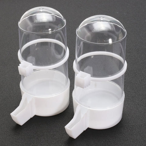 2Pcs 400ML Bird Feeder Water Drinker Canary