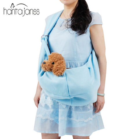 Hands-Free Reversible Small Dog Cat Sling Carrier
