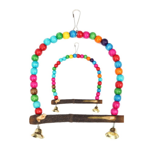 15 /30 cm Wooden Bird Parrot Swing Toys Parakeet