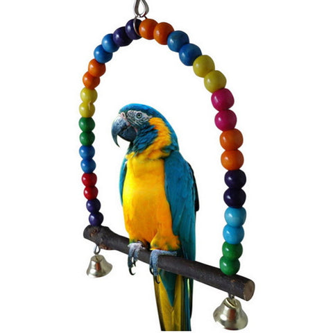 15 /30 cm Wooden Bird Parrot Swing Toys Parakeet