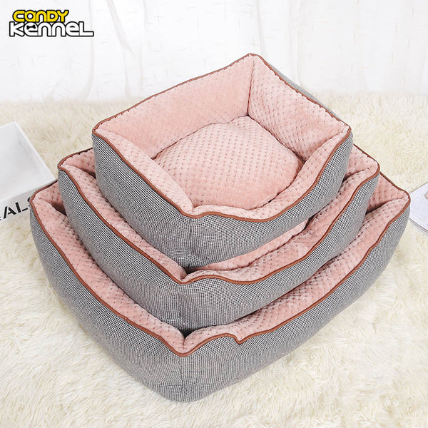 Cotton Linen  Soft Pet Bed