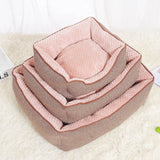 Cotton Linen  Soft Pet Bed