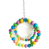 Colorful Wood Swing Ladder Bird Perches Standing Bite Toy