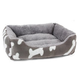 Thick Warm Dog Bone Cushion Pet Bed