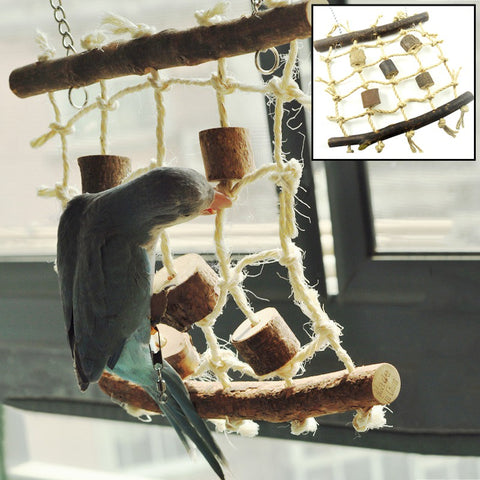 Birds Linen Rope Climbing Net Ladder