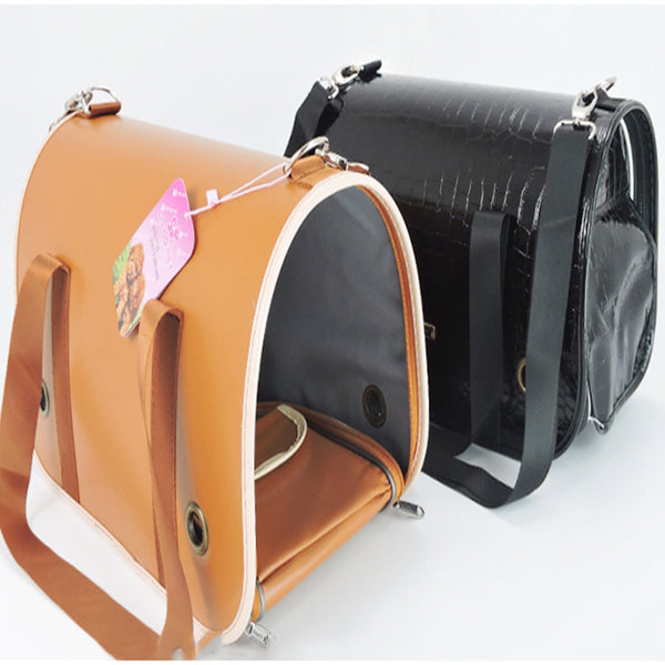 Leather Backpack Crate For Dogs