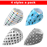 4 Pcs Pet Bandana Collar
