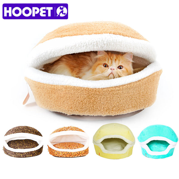 Warm Hamburger Cat Bed House