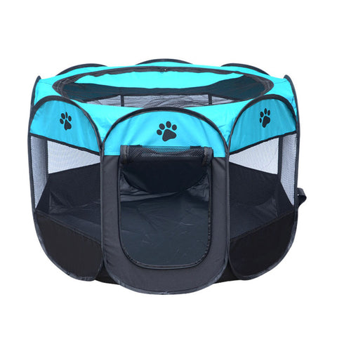 Paw Print Easy Operation Octagonal Fence Playpen