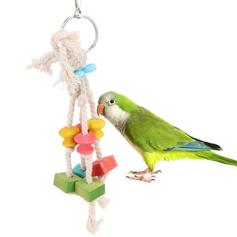 Colorful Cockatiel Bird Bite Toy