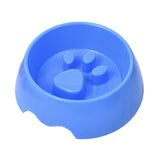 Paw Print Plastic Pet Feeding Bowl