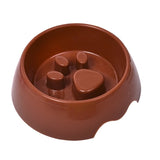 Paw Print Plastic Pet Feeding Bowl