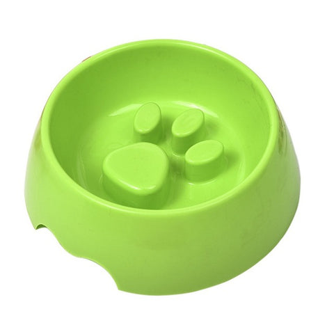 Paw Print Plastic Pet Feeding Bowl