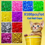 100 Pcs soft cat paw Control Nail Caps