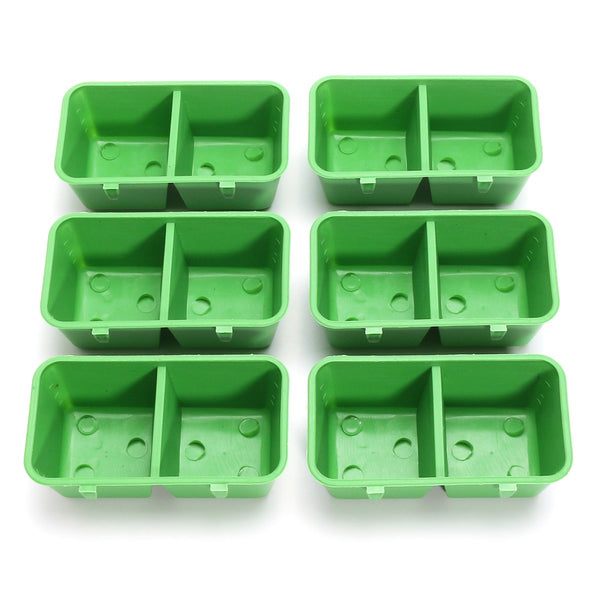 6Pcs/Set Plastic Bird Cup 2 in 1 Dish Bowl Canary