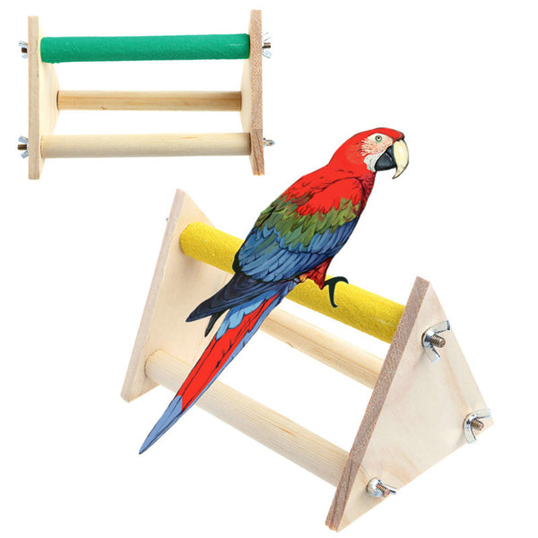 Bird Wooden  Play Stand Perch Toy