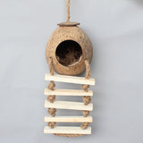 Coconut Nest Shell Wood Ladder Bird