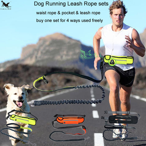 Running Waist Bag Leash Rope