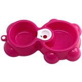 Fountain Bear Double Bowl For Cats & Dogs