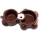 Fountain Bear Double Bowl For Cats & Dogs