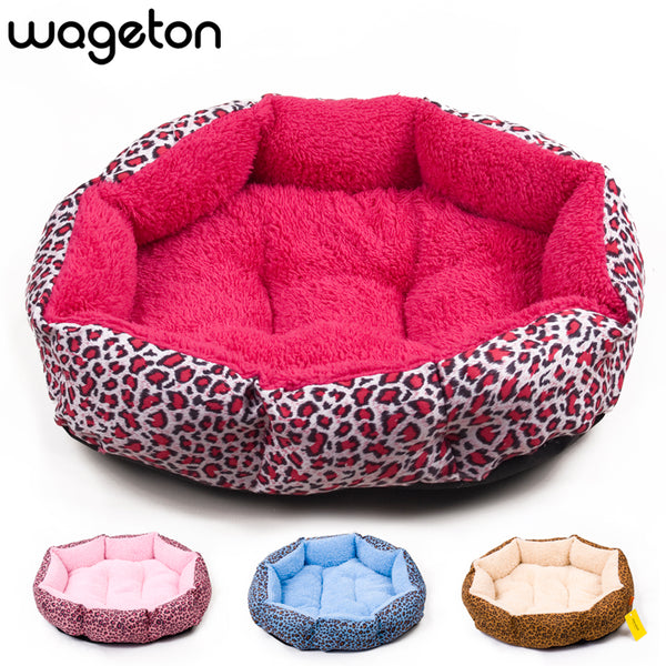 Leopard print Pet Cat and Dog Bed