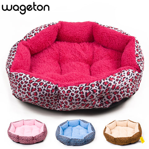 Leopard print Pet Cat and Dog Bed